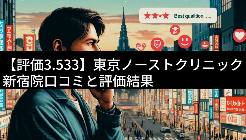 【評価3.533】東京ノーストクリニック新宿院口コミと評価結果